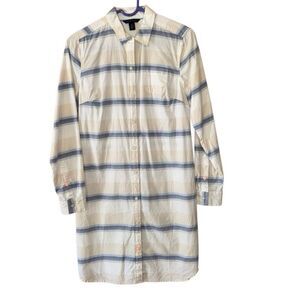 Tommy Hilfiger Women's Cotton Button Down Striped Shirt Dress - Size Small